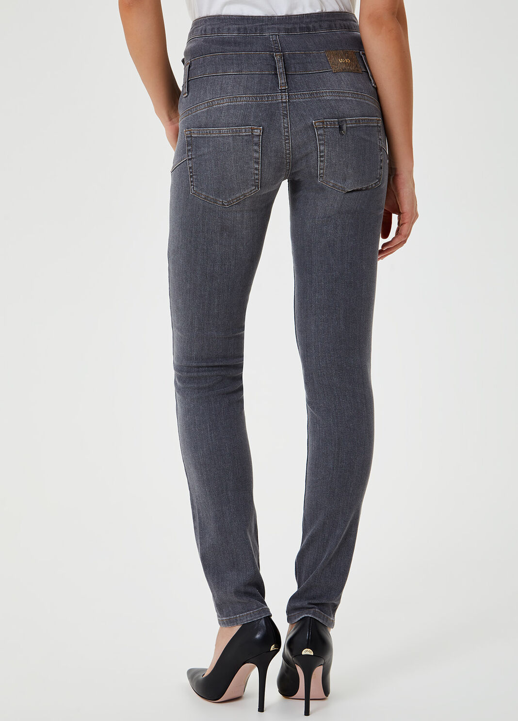 Skinny jeans with button fly Grey Liu Jo - large image number 1