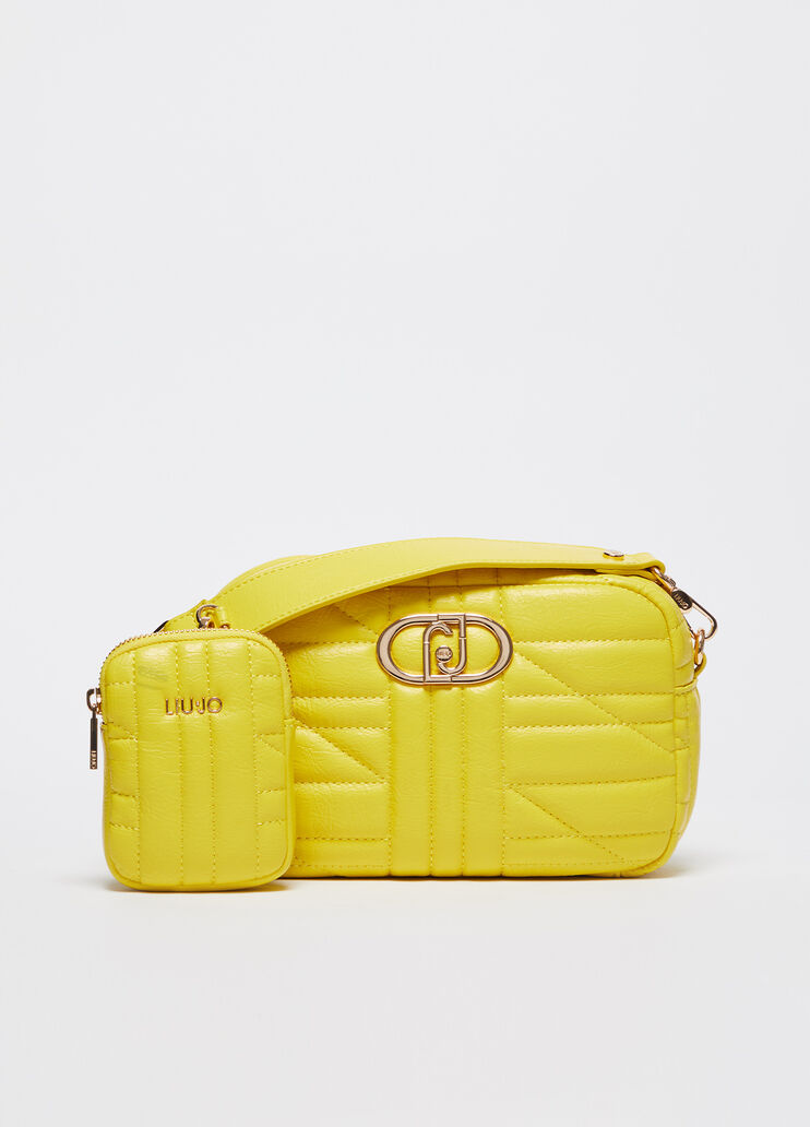 Sac à bandoulière format moyen matelassé jaune cédrat Liu Jo - large image number 2