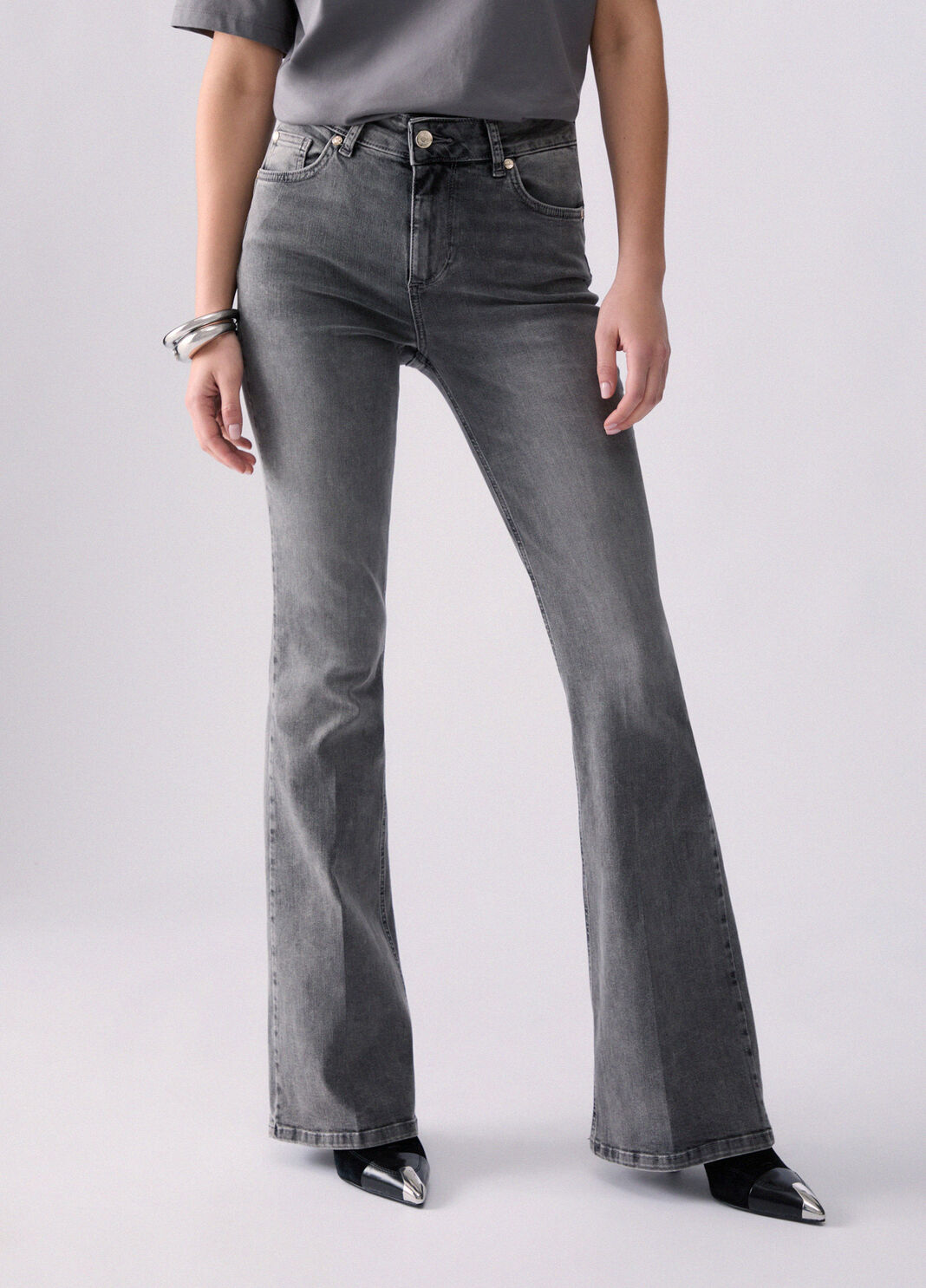 Jeans bootcut denim grigio Liu Jo - large image number 0
