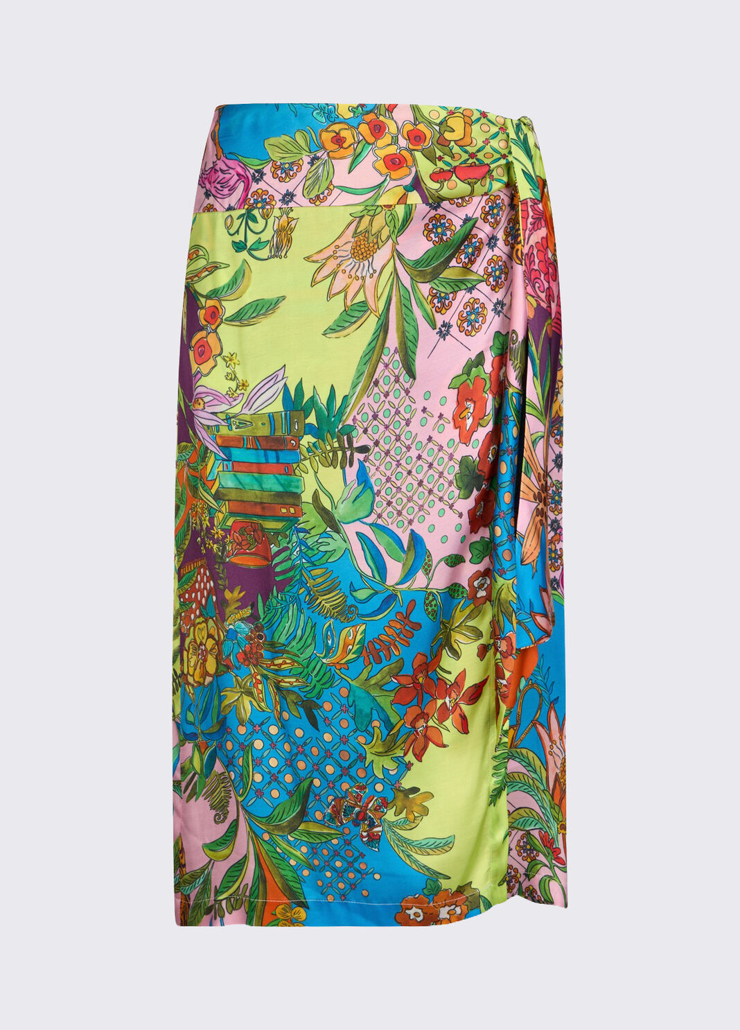 Langer Rock aus bedrucktem Satin Mehrfarbig Liu Jo - large image number 6