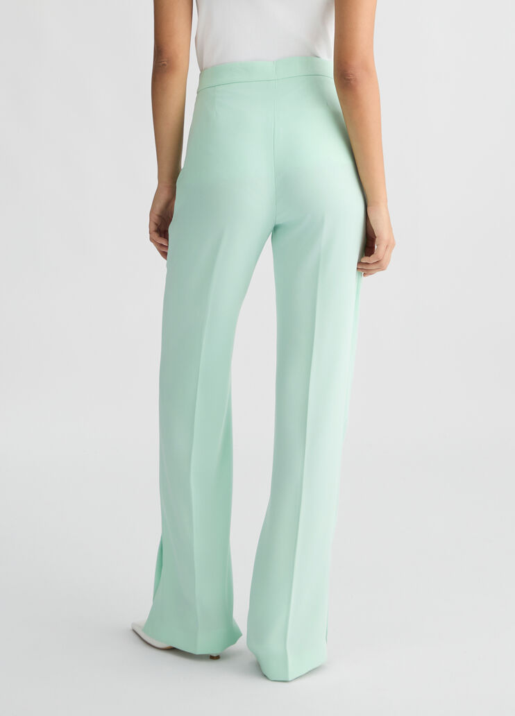Mint green trousers with slit mint Liu Jo - large image number 1 Mint green trousers with slit mint Liu Jo - large image number 1