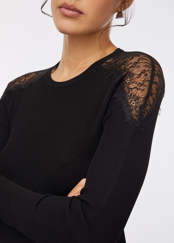 Pull avec dentelle noir Liu Jo - medium