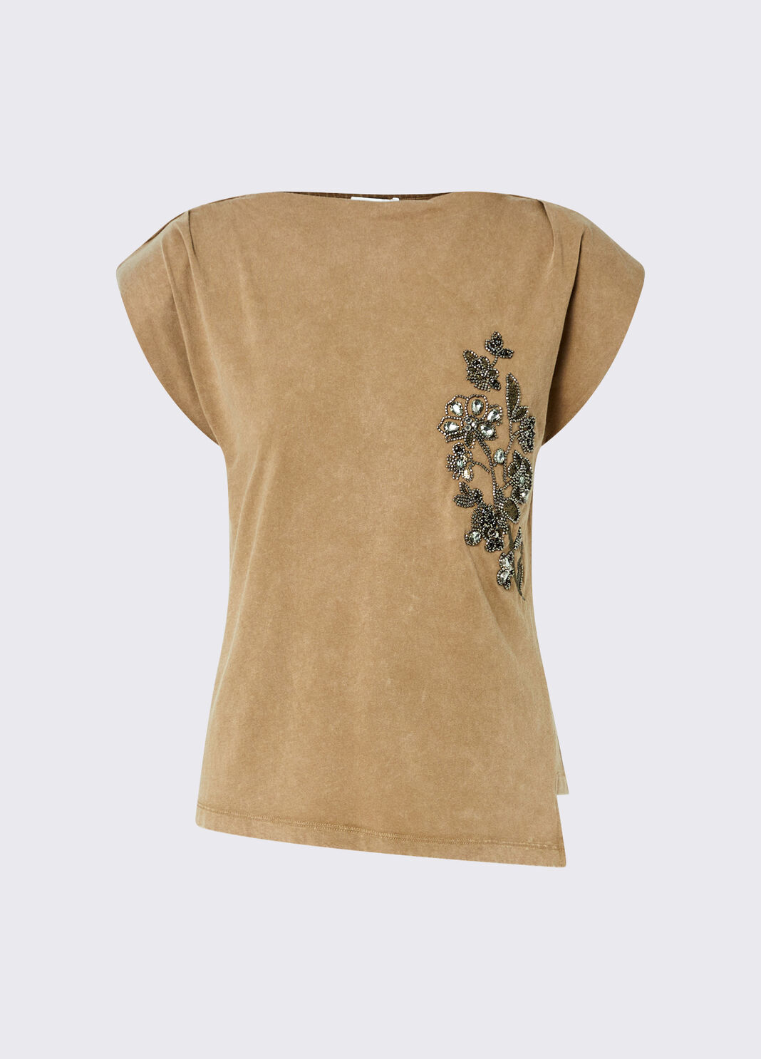 Top in jersey con ricamo beige Liu Jo - large image number 6