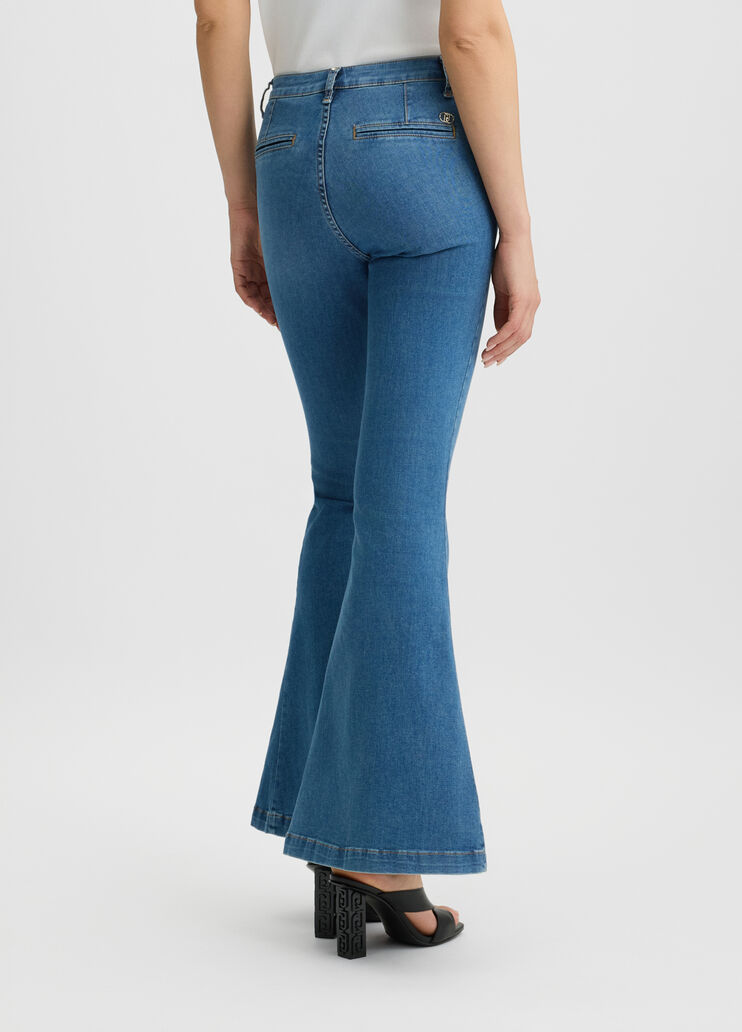 High-rise flared jeans blue denim Liu Jo - large image number 1 High-rise flared jeans blue denim Liu Jo - large image number 1