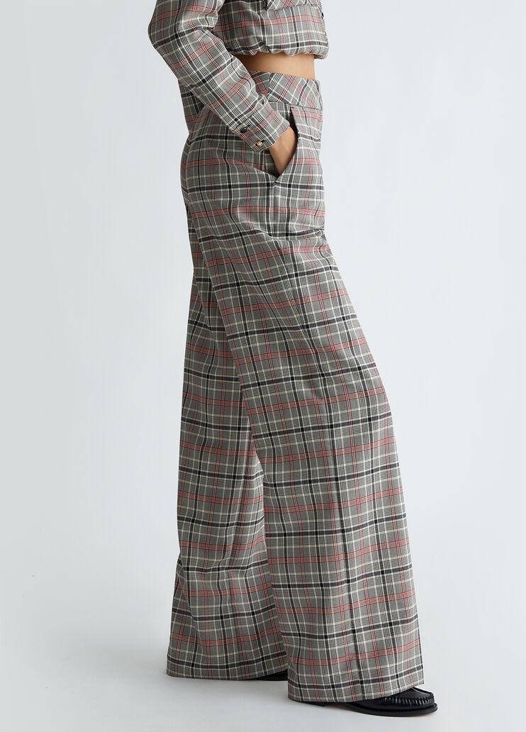 Tartan trousers beige Liu Jo - large image number 2 Tartan trousers beige Liu Jo - large image number 2
