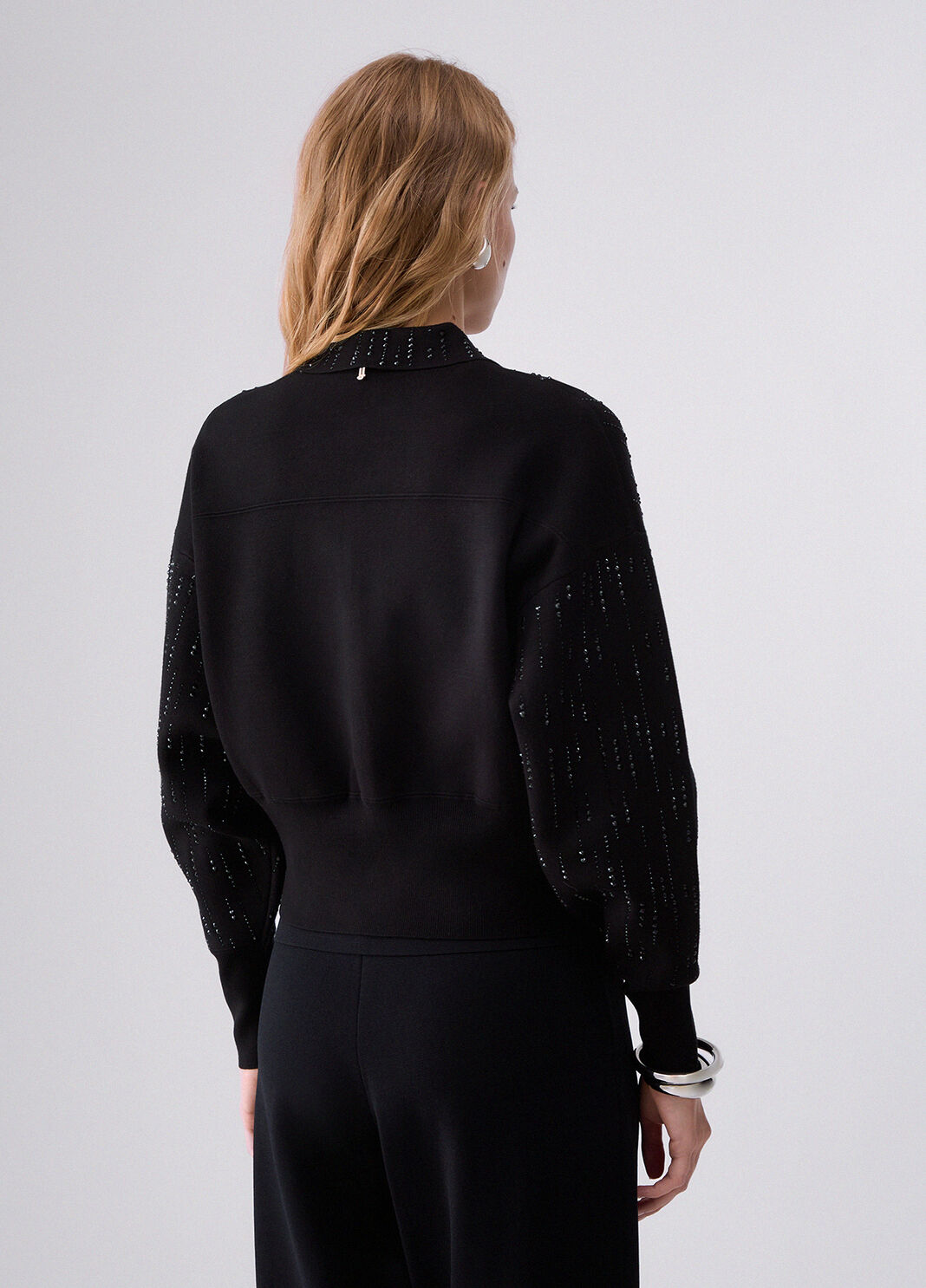 Giacca in maglia con strass nero/strass Liu Jo - large image number 1
