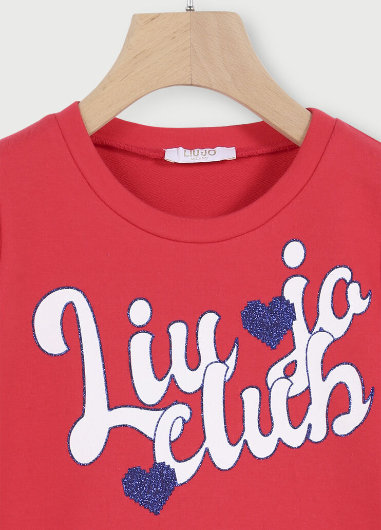 Vestito corto in felpa Rosso Liu Jo - large image number 2