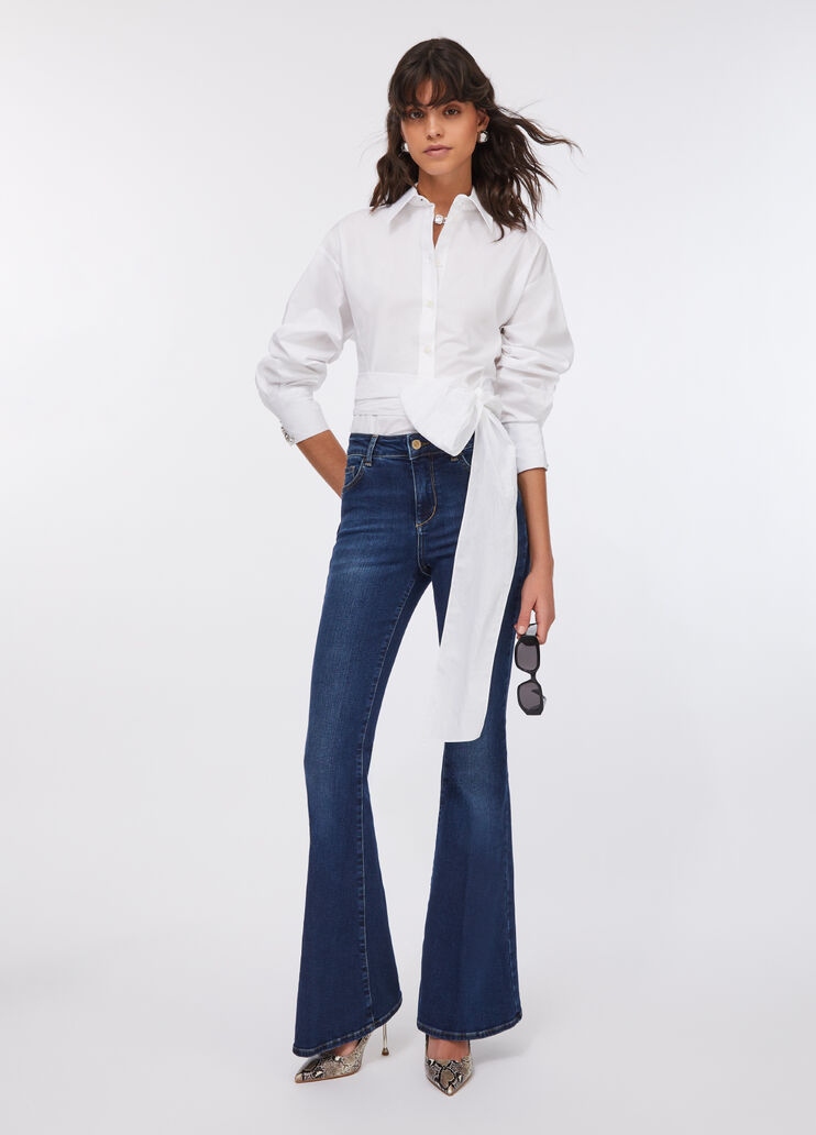 Flared jeans with belt dark denim Liu Jo - large image number 5