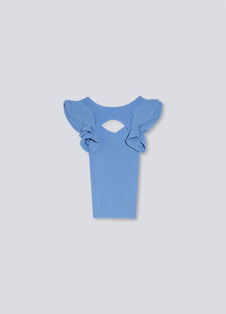 Cut-out knit dress azure blue Liu Jo - large image number 4 Cut-out knit dress azure blue Liu Jo - large image number 4