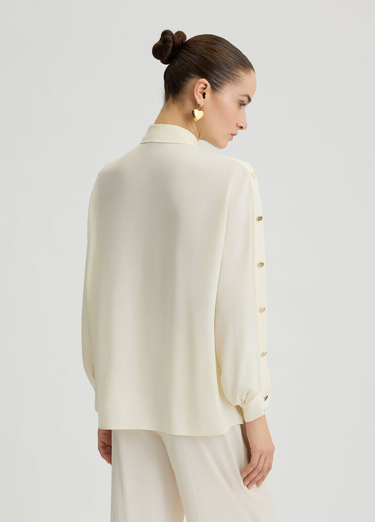 Crêpe de chine shirt white Liu Jo - large image number 1 Crêpe de chine shirt white Liu Jo - large image number 1