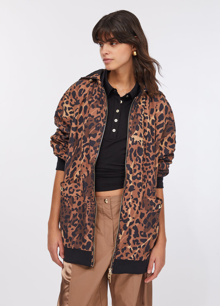 Animal print nylon jacket chocolate Liu Jo - medium