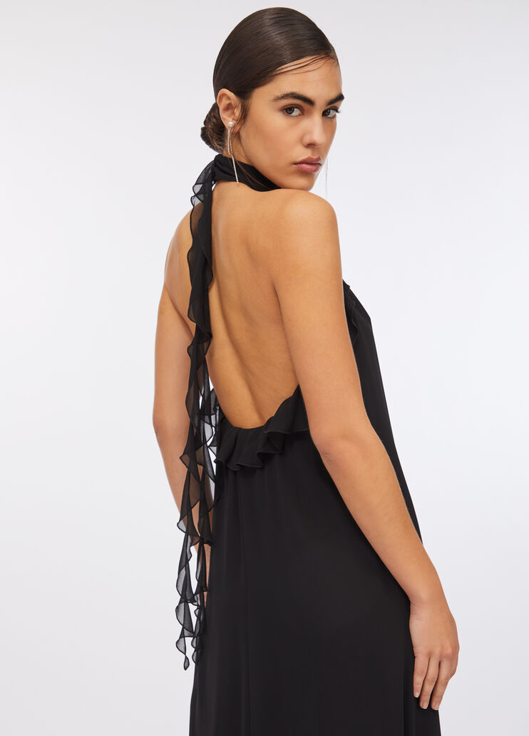 Abito elegante con rouches nero Liu Jo - large image number 3