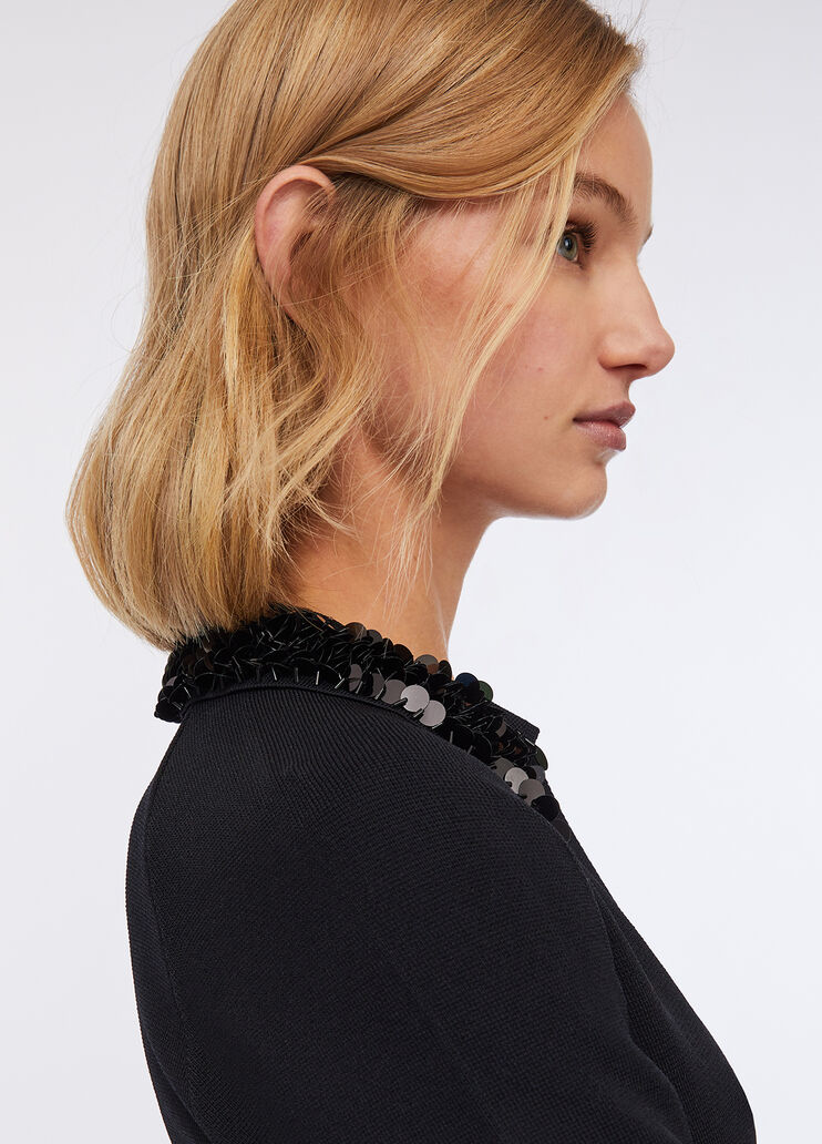 Robe avec paillettes noir Liu Jo - large image number 3