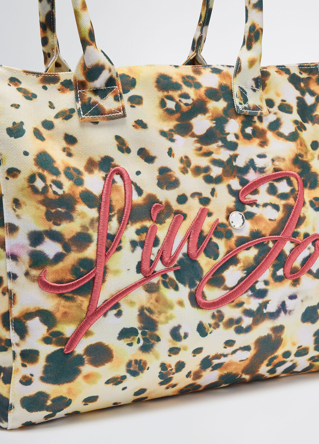 Gro&szlig;e Tote Bag aus bedrucktem Stoff Rotes Animal-Muster Liu Jo - large image number 5
