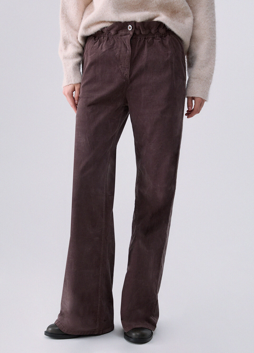 Corduroy Flare Pants dark brown Liu Jo - large image number 0