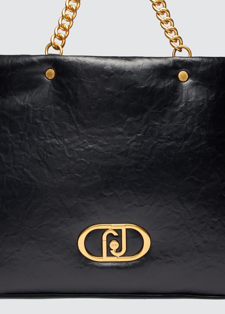 Large LaPuffy tote bag black Liu Jo - large image number 5