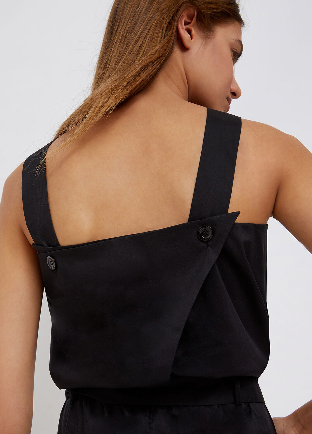 Combinaison longue en popeline noir Liu Jo - large image number 2