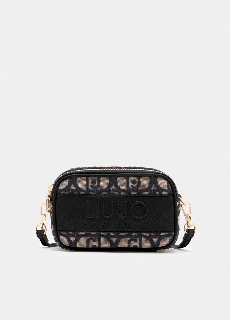 Small jacquard crossbody bag black Liu Jo - medium Small jacquard crossbody bag black Liu Jo - medium