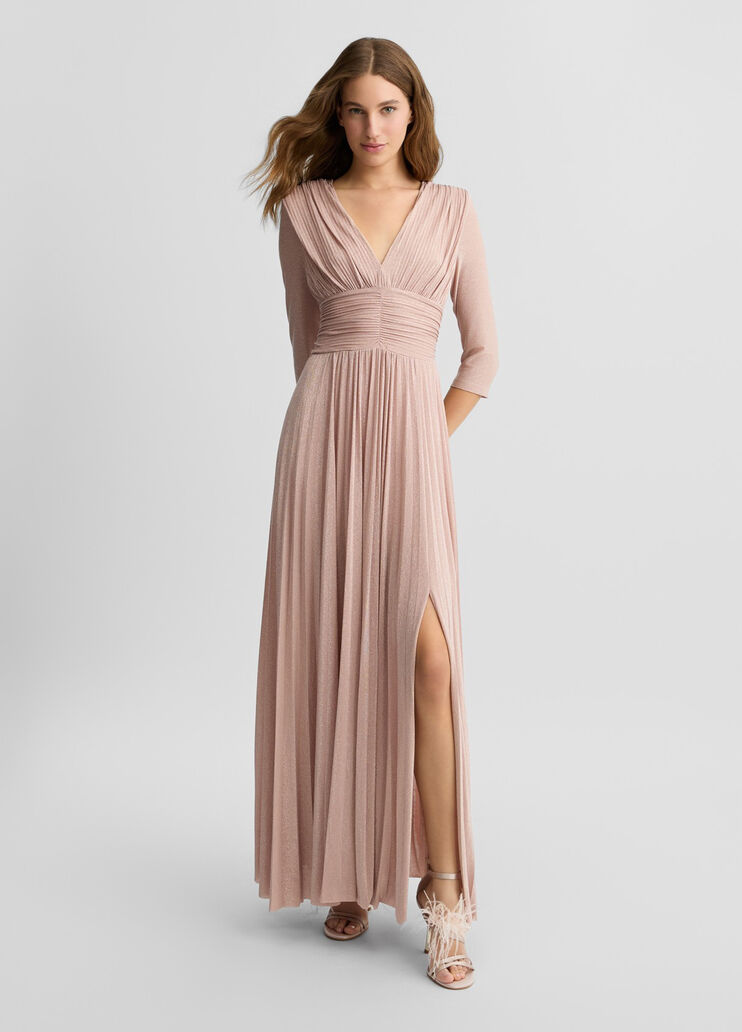 Long pink pleated dress pink Liu Jo - large image number 5 Long pink pleated dress pink Liu Jo - large image number 5