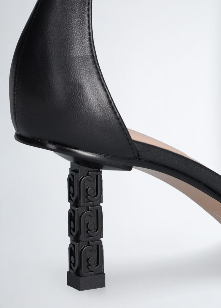 Sandals with branded heel black Liu Jo - large image number 5 Sandals with branded heel black Liu Jo - large image number 5