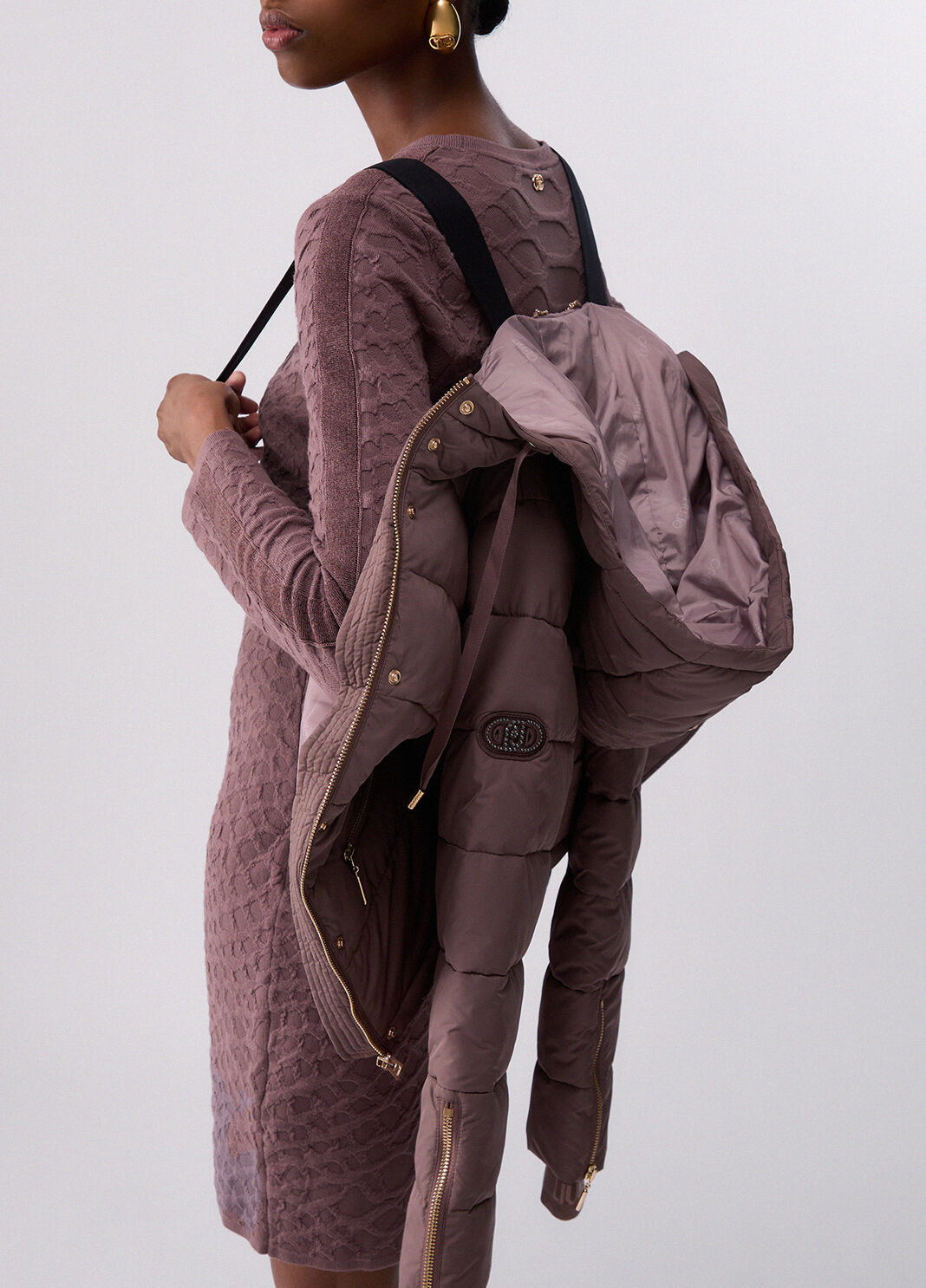 Matte Nylon Jacket dark pink Liu Jo - large image number 4