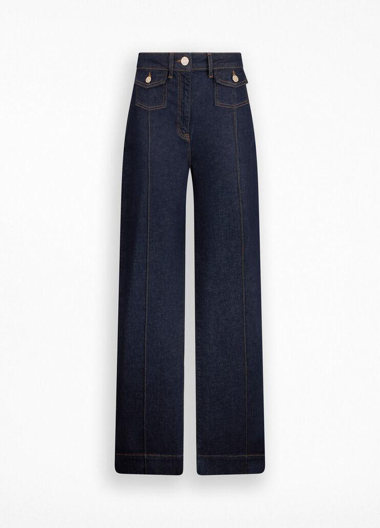 Flared cotton jeans dark blue denim Liu Jo - medium Flared cotton jeans dark blue denim Liu Jo - medium