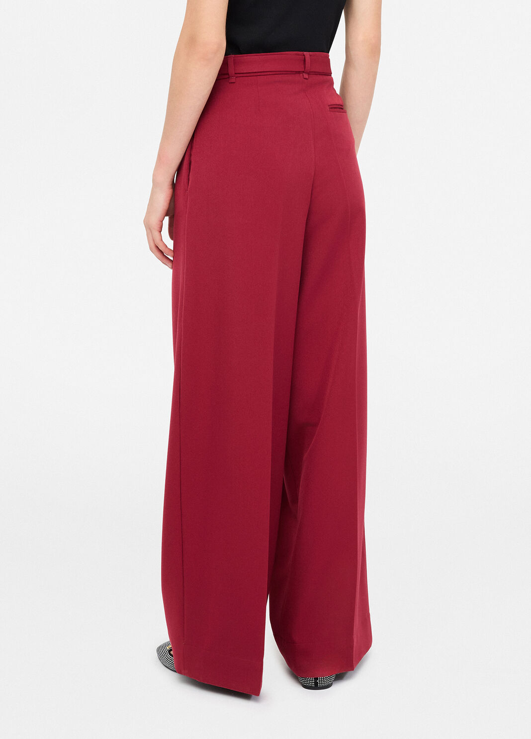 Брюки-палаццо с ремнем переливчатый красный Liu Jo - large image number 1