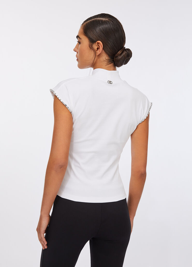 Хлопковая футболка со стразами белый Liu Jo - large image number 1