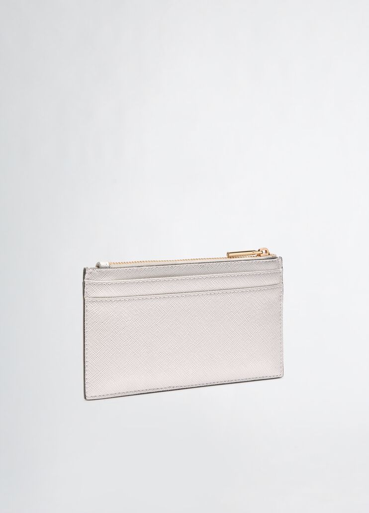 Card holder with zip silver Liu Jo - medium