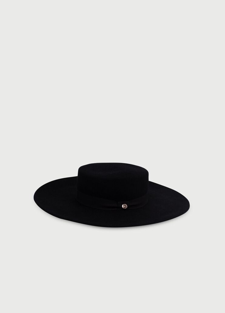 Wide-brimmed hat Black Liu Jo - large image number 0 Wide-brimmed hat Black Liu Jo - large image number 0