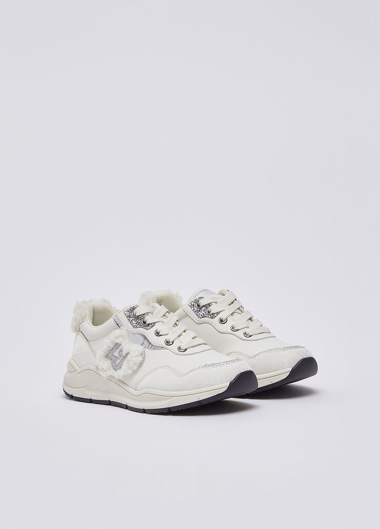 Sneakers with teddy details milky white Liu Jo - medium