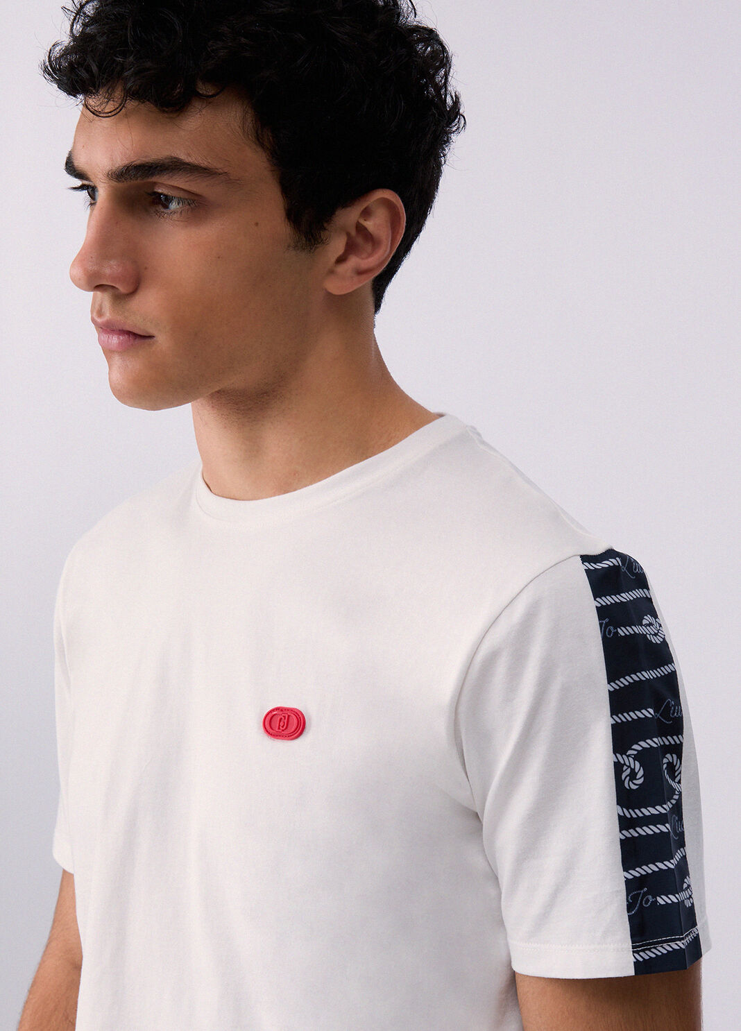 T-shirt with printed insert blue Liu Jo - large image number 4