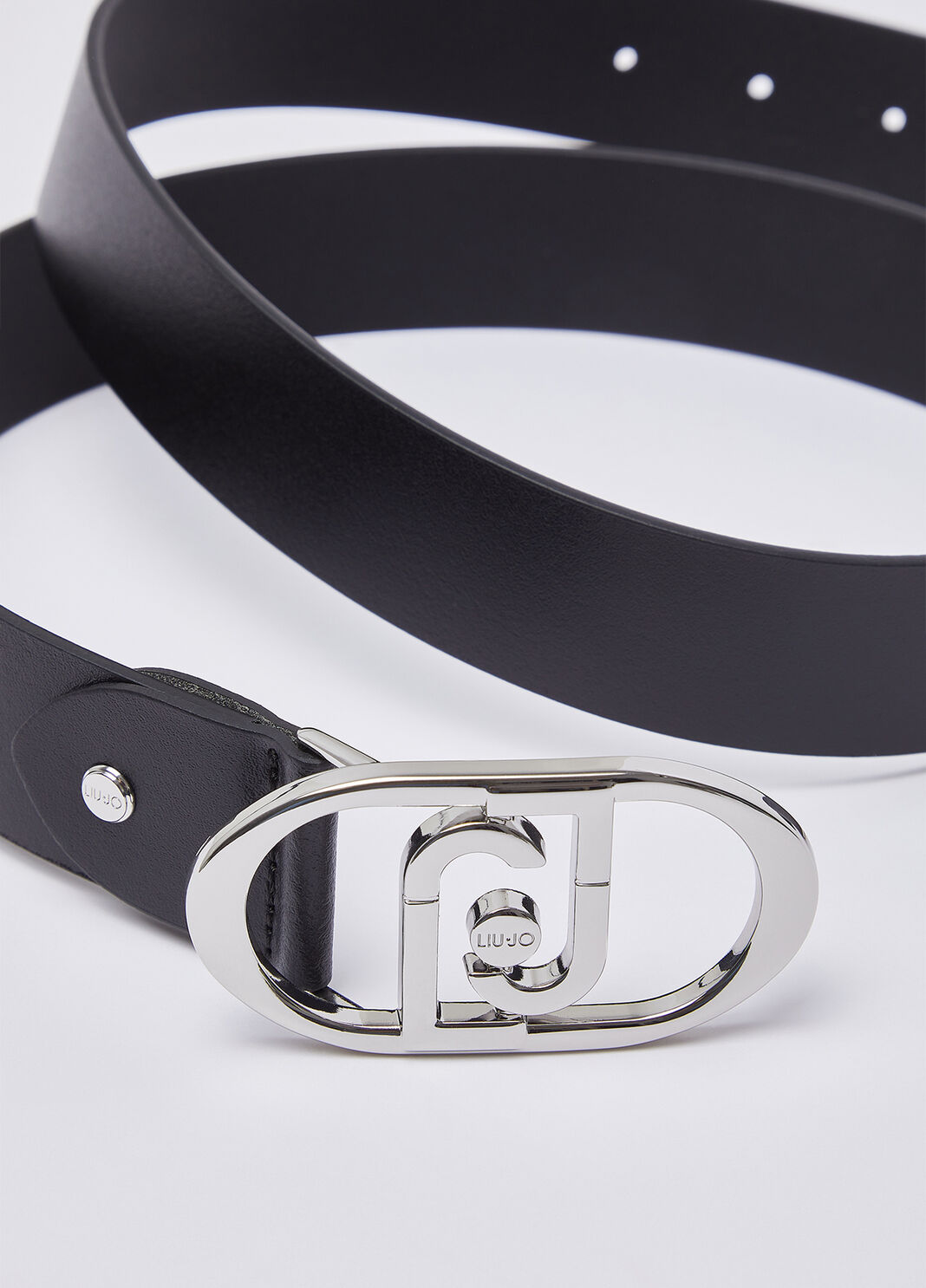 Ceinture en cuir noir et argent Liu Jo - large image number 2