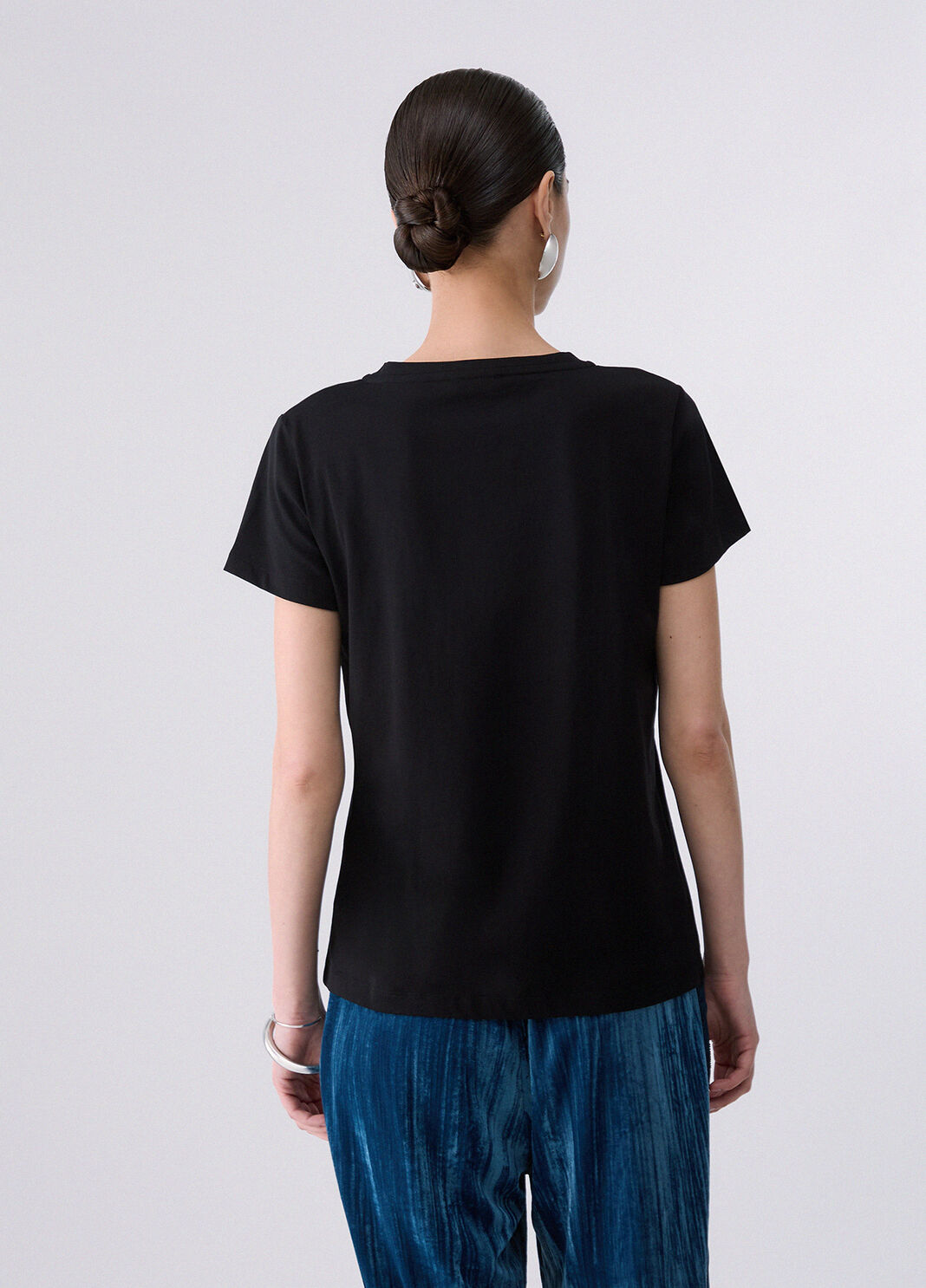 T-shirt avec logo noir Liu Jo - large image number 1