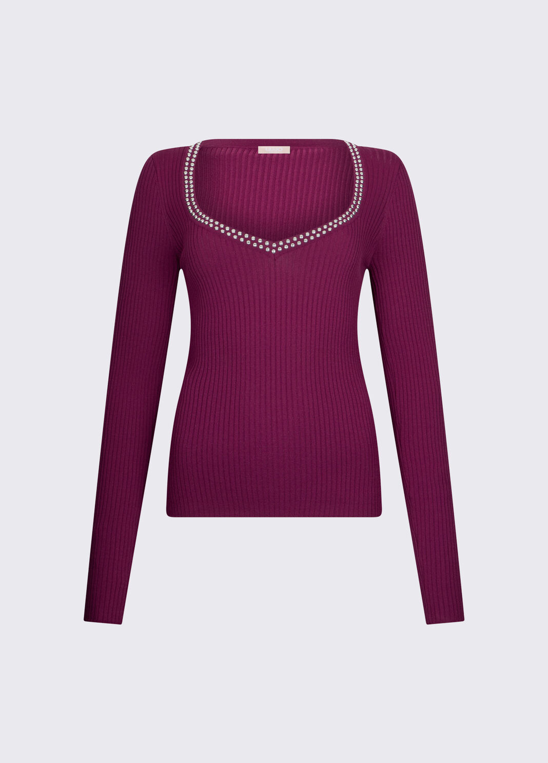 V-Ausschnitt mit Nieten violett Liu Jo - large image number 5