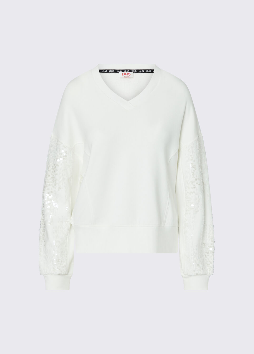 Sequin Sweatshirt white wool Liu Jo - large image number 6