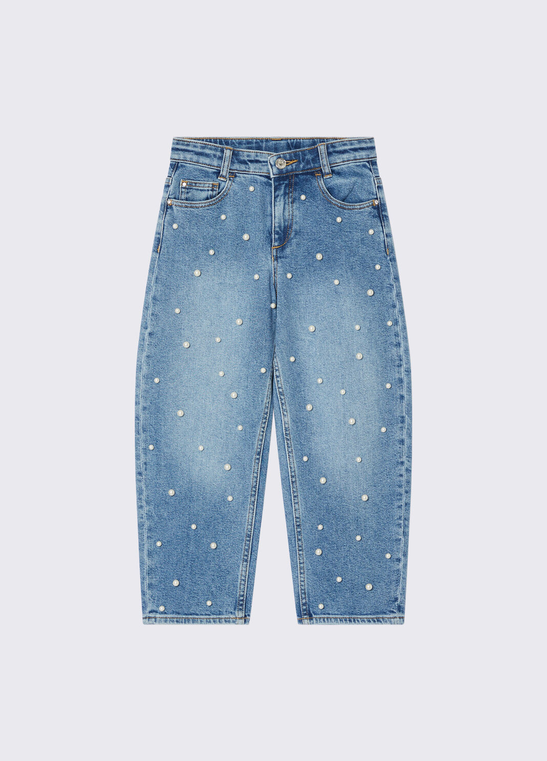 Balloon pants with embellishments blue denim Liu Jo - large image number 2
