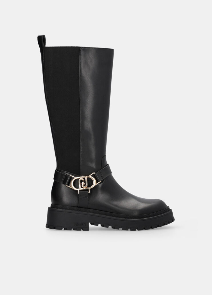 Knee-high leather boots black Liu Jo - medium Knee-high leather boots black Liu Jo - medium