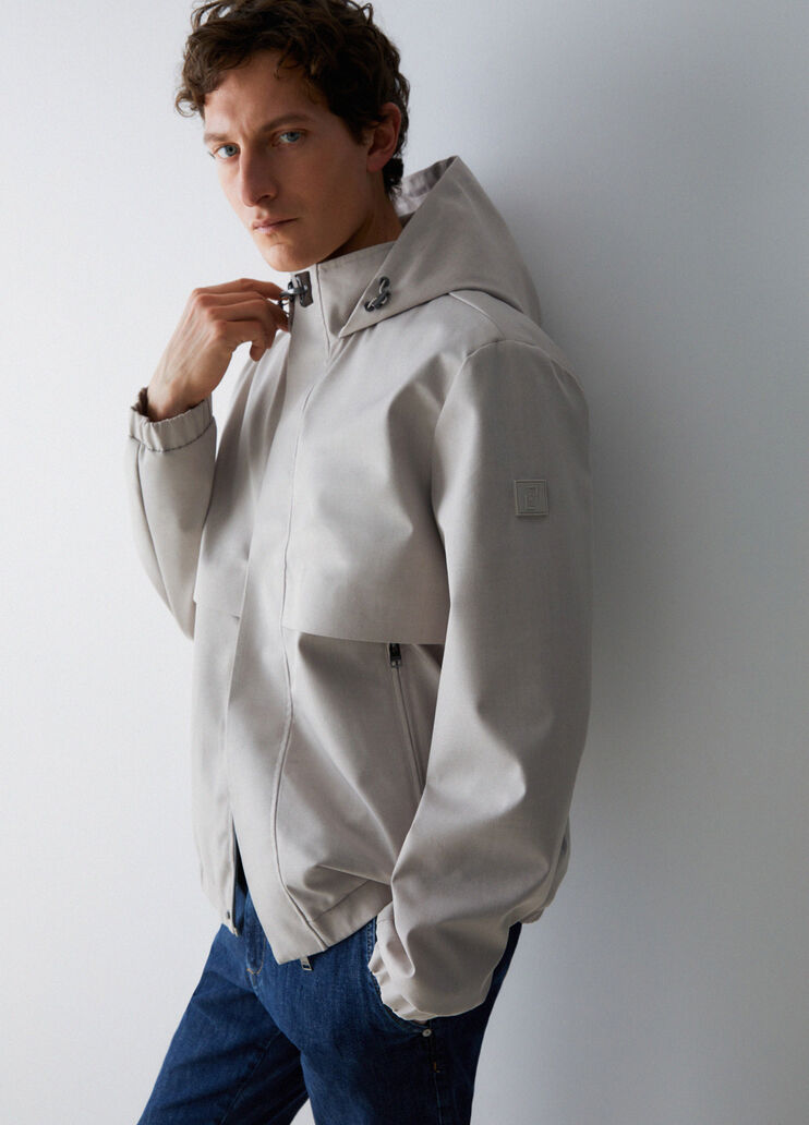 Giacca impermeabile con cappuccio grigio chiaro Liu Jo - medium