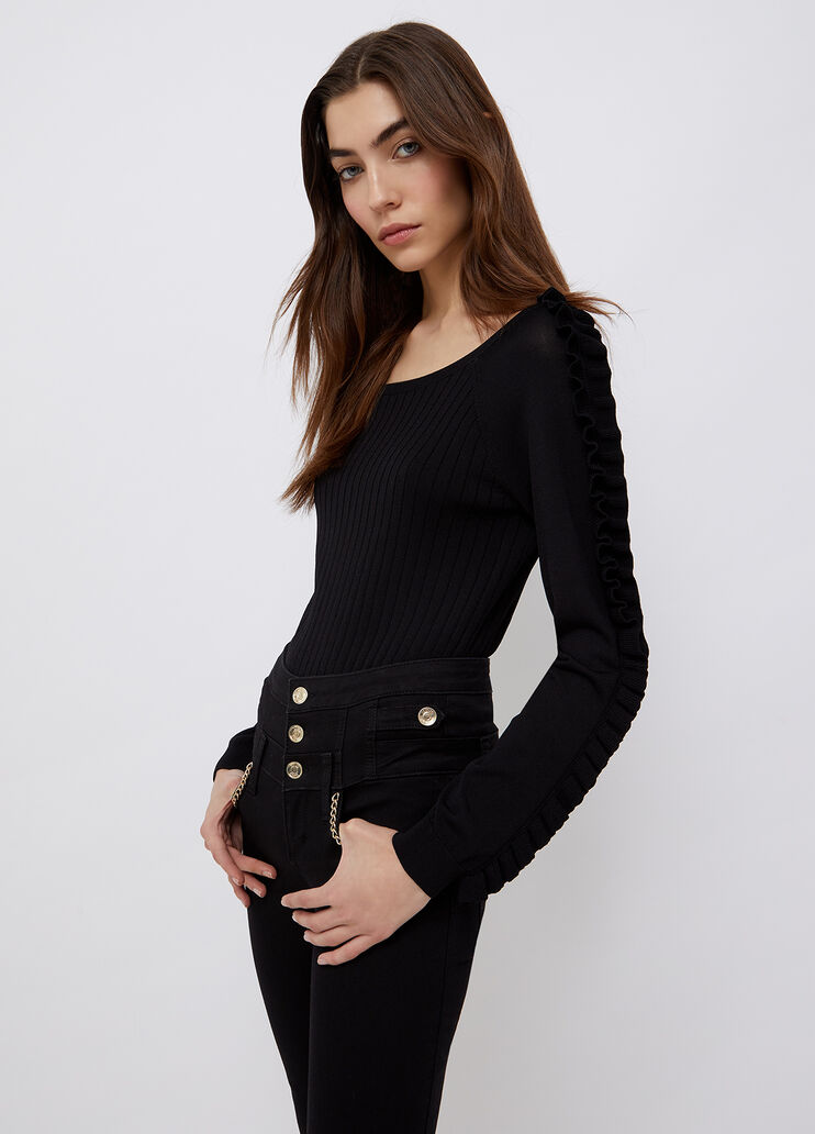 Jumper with ruching black Liu Jo - large image number 0