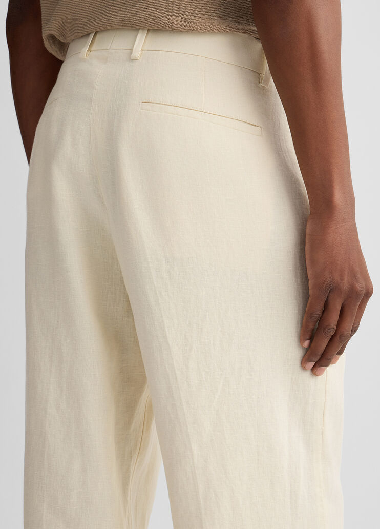 100% linen trousers tofu white Liu Jo - large image number 4 100% linen trousers tofu white Liu Jo - large image number 4