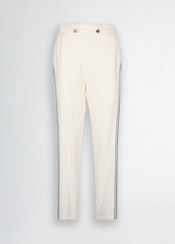 Jogging pants in jersey white Liu Jo - large image number 6 Jogging pants in jersey white Liu Jo - large image number 6