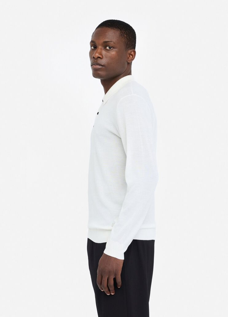 Wool polo shirt white Liu Jo - large image number 3 Wool polo shirt white Liu Jo - large image number 3