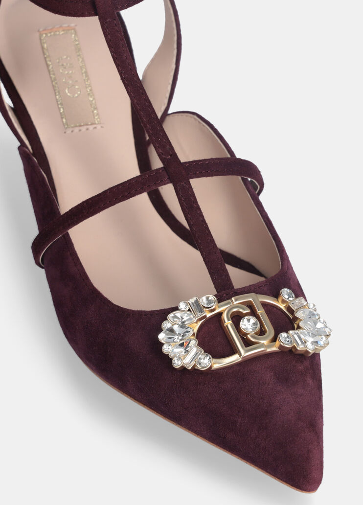 Slingbacks avec logo bijou amarone Liu Jo - large image number 6 Slingbacks avec logo bijou amarone Liu Jo - large image number 6