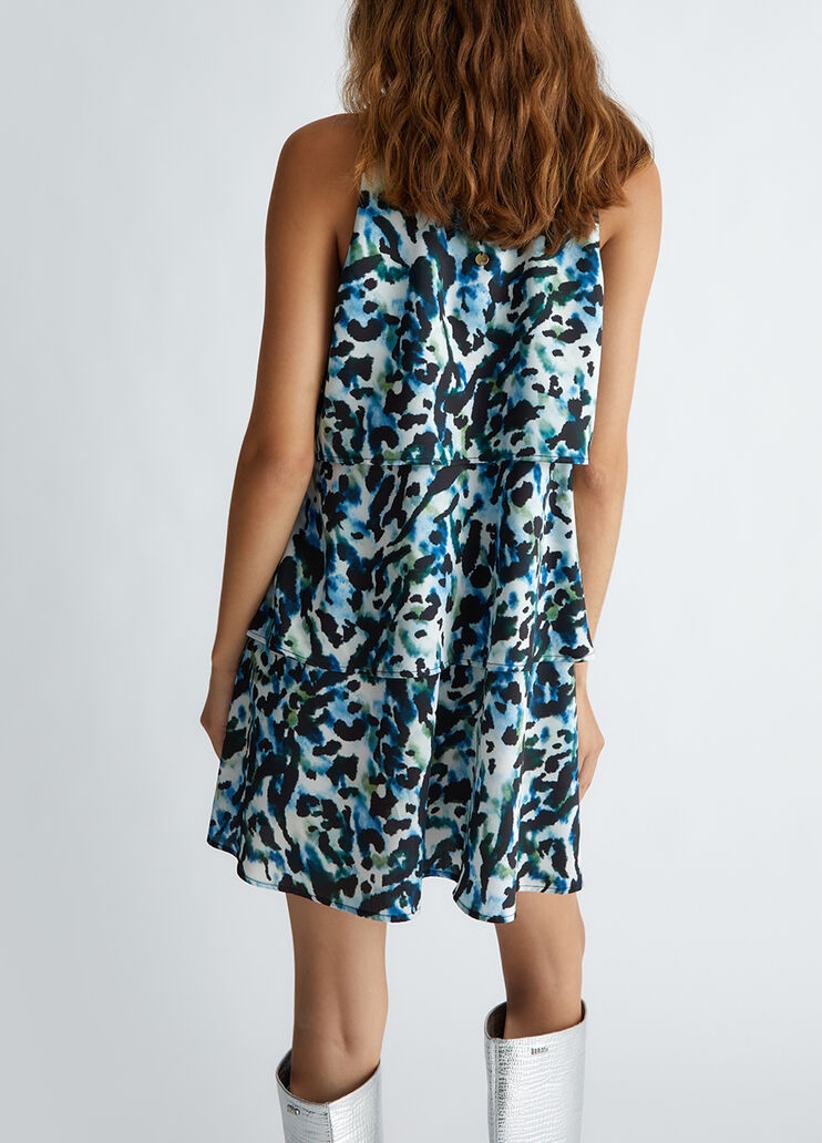 Animal-print short dress blue Liu Jo - medium Animal-print short dress blue Liu Jo - medium