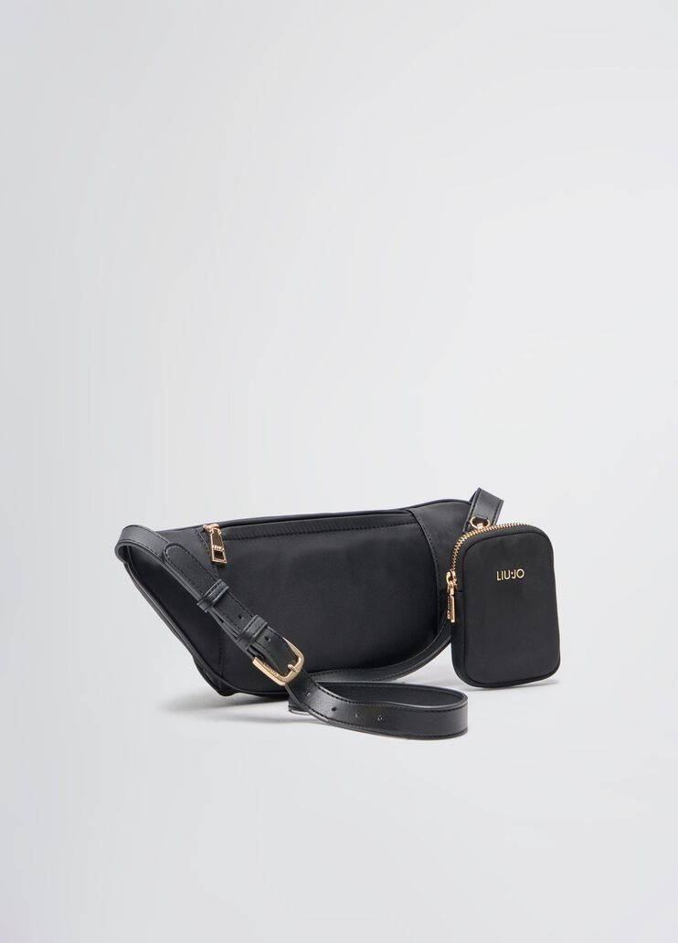Nylon pouch bag with charm black Liu Jo - medium