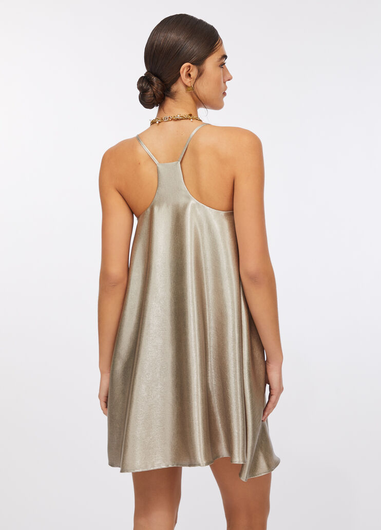 Laminated crepe dress gold Liu Jo - large image number 1