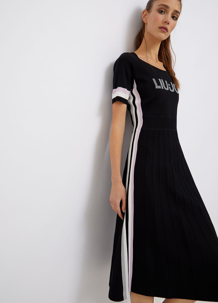 Экологичное платье с логотипом чёрный Liu Jo - large image number 2