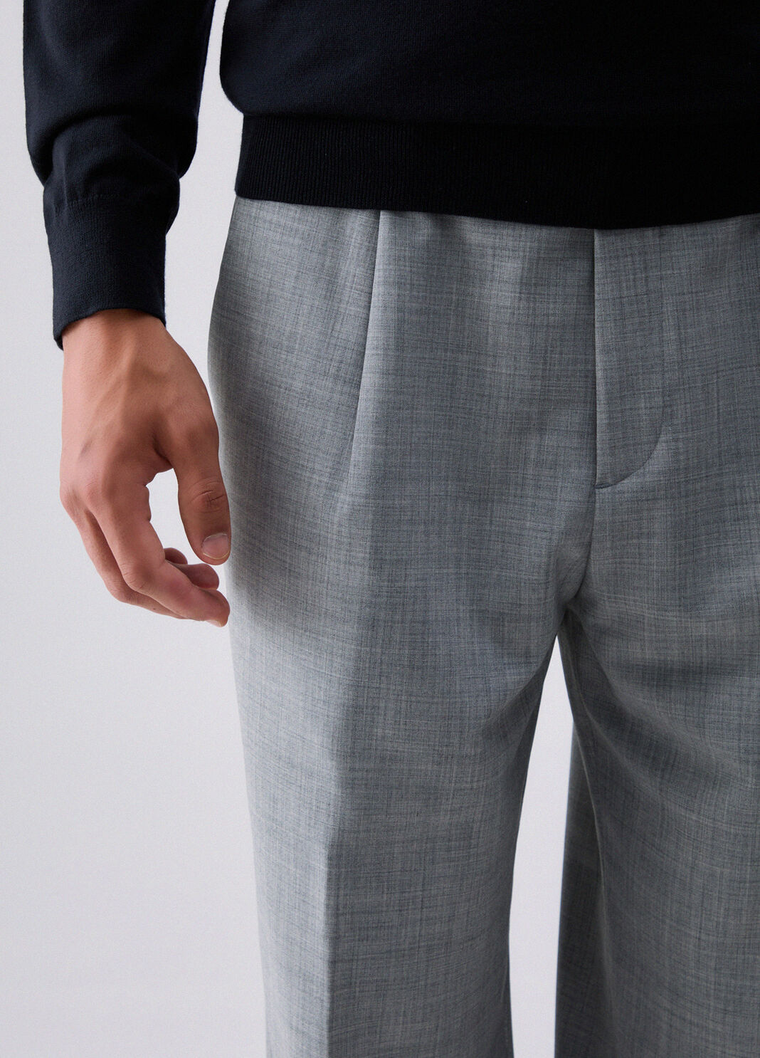 Wool Blend Chino Pants grey m&eacute;lange Liu Jo - large image number 4