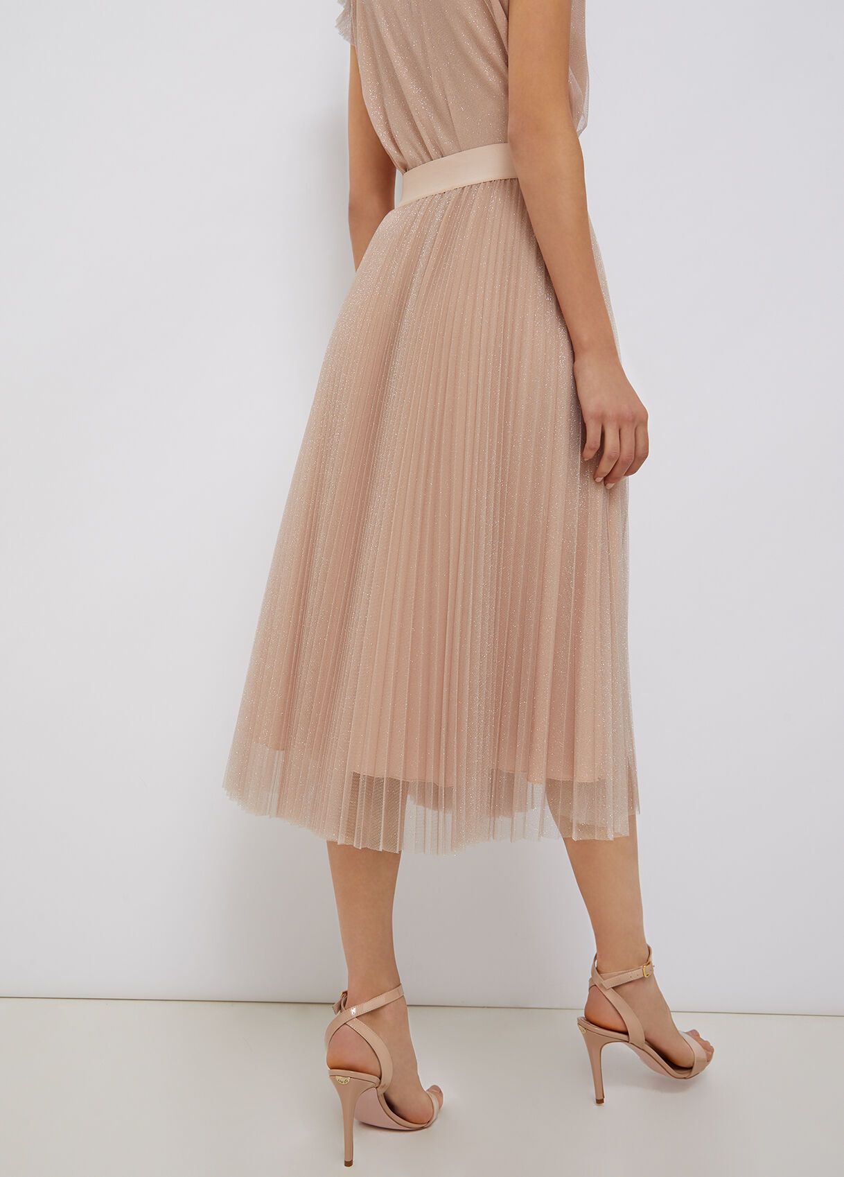 Gonna in tulle rosa cipria hotsell